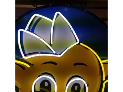 New Piggly Wiggly Porcelain Neon Sign - 48" Diameter