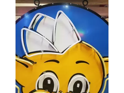 New Piggly Wiggly Porcelain Neon Sign - 48" Diameter