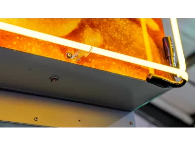 New Planters Peanut Candy Wrapper Painted Neon Sign 78 IN W x 20 IN H