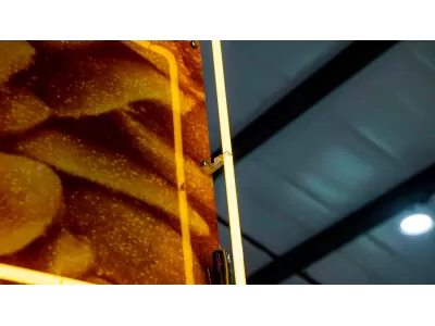 New Planters Peanut Candy Wrapper Painted Neon Sign 78 IN W x 20 IN H