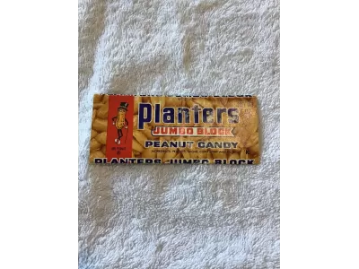 New Planters Peanut Candy Wrapper Painted Neon Sign 78 IN W x 20 IN H