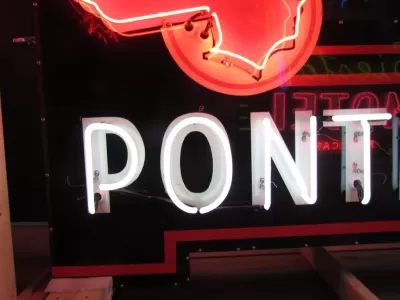 New Black Pontiac Double-Sided Porcelain Neon Sign 72" x 36"