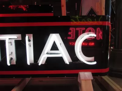 New Black Pontiac Double-Sided Porcelain Neon Sign 72" x 36"