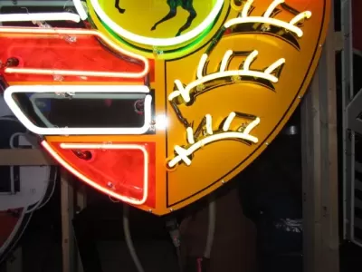 New Porsche Porcelain Neon Sign 37"W x 48"H