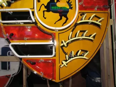 New Porsche Porcelain Neon Sign 37"W x 48"H