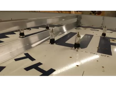 New Pure Oil Porcelain Sign with Animated Neon 72" Diameter