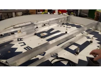 New Pure Oil Porcelain Sign with Animated Neon 72" Diameter