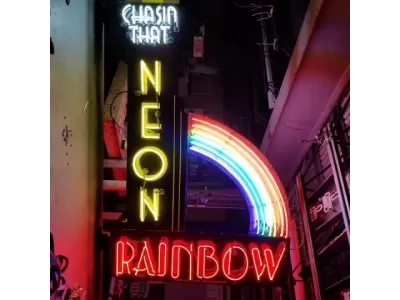 Chasing That Neon Rainbow 48 IN W x 12 FT H Double-sided 