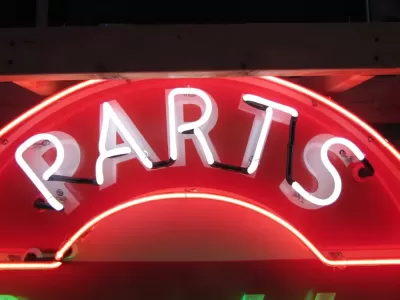 New Rambler Parts & Service Porcelain Neon Sign 48" Diameter