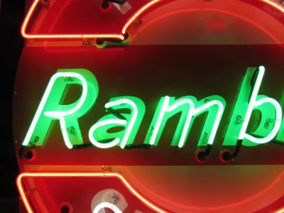 New Rambler Parts & Service Porcelain Neon Sign 48" Diameter