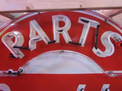 New Rambler Parts & Service Porcelain Neon Sign 48" Diameter