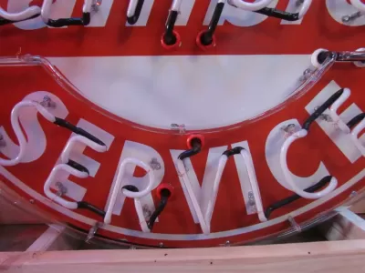 New Rambler Parts & Service Porcelain Neon Sign 48" Diameter