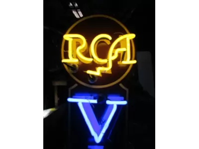 New RCA Radios Records Porcelain Neon Sign 14"W x 7FT H 