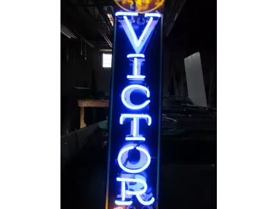 New RCA Radios Records Porcelain Neon Sign 14"W x 7FT H 