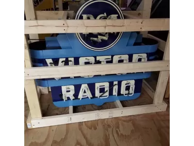 New RCA Victor Double-Sided Porcelain Neon Sign 48"W x 42"H