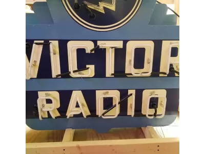 New RCA Victor Double-Sided Porcelain Neon Sign 48"W x 42"H