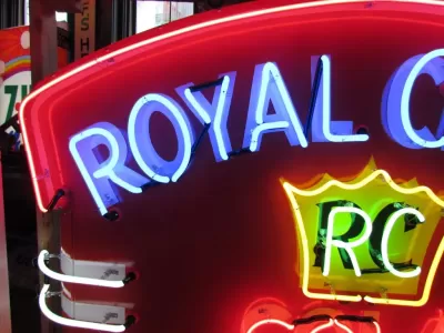 New Royal Crown Cola "Debbie's Diner" Porcelain Neon Sign 60 IN W x 38 IN H