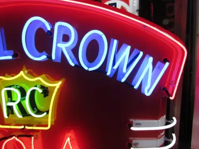 New Royal Crown Cola "Debbie's Diner" Porcelain Neon Sign 60 IN W x 38 IN H