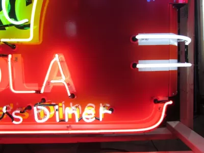 New Royal Crown Cola "Debbie's Diner" Porcelain Neon Sign 60 IN W x 38 IN H