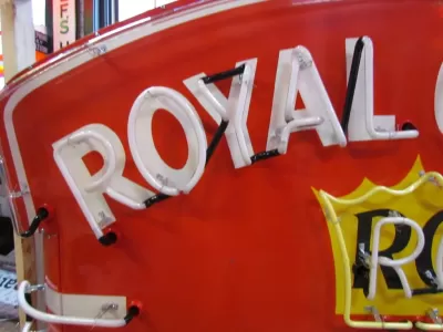 New Royal Crown Cola "Debbie's Diner" Porcelain Neon Sign 60 IN W x 38 IN H