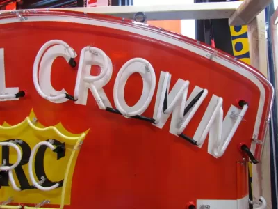 New Royal Crown Cola "Debbie's Diner" Porcelain Neon Sign 60 IN W x 38 IN H