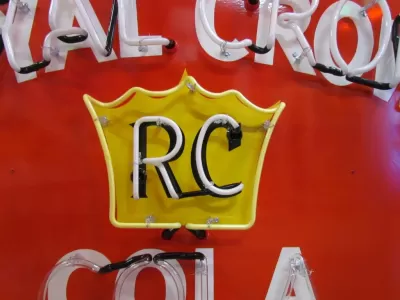 New Royal Crown Cola "Debbie's Diner" Porcelain Neon Sign 60 IN W x 38 IN H