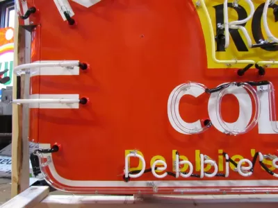 New Royal Crown Cola "Debbie's Diner" Porcelain Neon Sign 60 IN W x 38 IN H