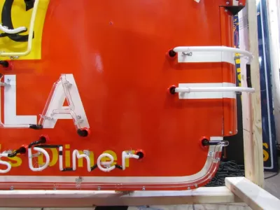 New Royal Crown Cola "Debbie's Diner" Porcelain Neon Sign 60 IN W x 38 IN H