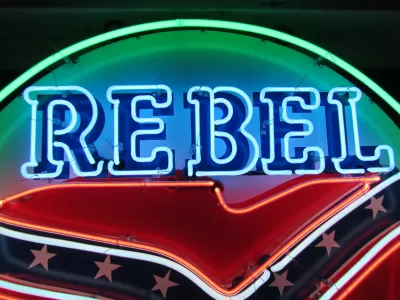 New Rebel Gas Porcelain Neon Sign 48" Diameter
