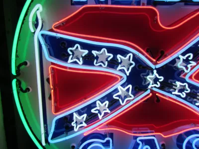 New Rebel Gas Porcelain Neon Sign 60" Diameter