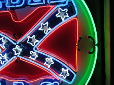 New Rebel Gas Porcelain Neon Sign 60" Diameter