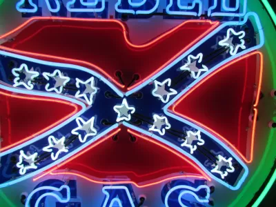 New Rebel Gas Porcelain Neon Sign 60" Diameter