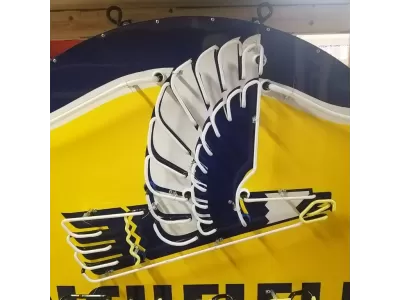 Original Richfield 60" Diameter Porcelain Neon Sign