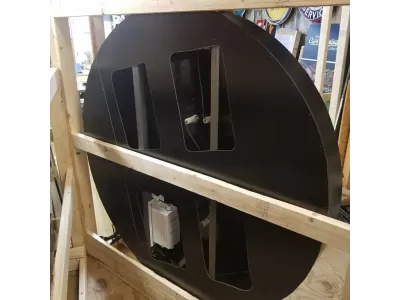 Original Richfield 60" Diameter Porcelain Neon Sign