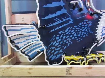 New Richfield Eagle Porcelain Neon Sign 54 IN W x 96 IN H (Right or Left Facing)