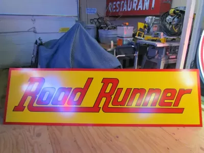 New Roadrunner Painted Neon Sign 96"W x 28"H