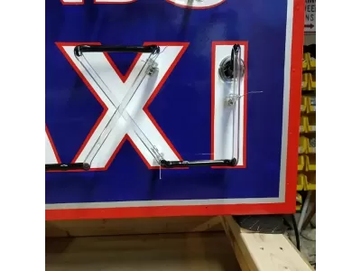 New SANDS TAXI Double-Sided Porcelain Neon Sign 36"W x 24"H - Neon Signs