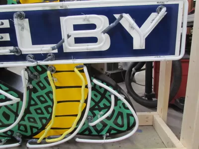 New Shelby Cobra Painted Neon Sign 60"W x 72"H