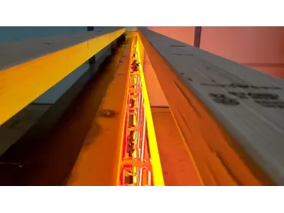 Original Shell Porcelain Strip Sign w/Neon 9 FT W x 20 IN H 