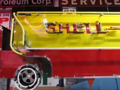 New Shell Tanker Painted Neon Sign 8 FT W x 28 IN H