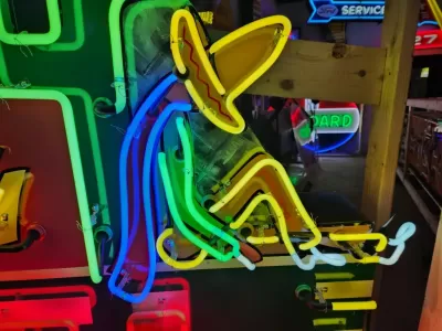 New Siesta Motel Painted Neon Sign -  8 1/2 FT Wide  x 72 inches High