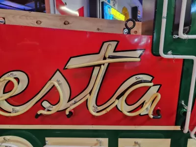 New Siesta Motel Painted Neon Sign -  8 1/2 FT Wide  x 72 inches High