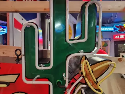 New Siesta Motel Painted Neon Sign -  8 1/2 FT Wide  x 72 inches High