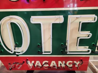 New Siesta Motel Painted Neon Sign -  8 1/2 FT Wide  x 72 inches High