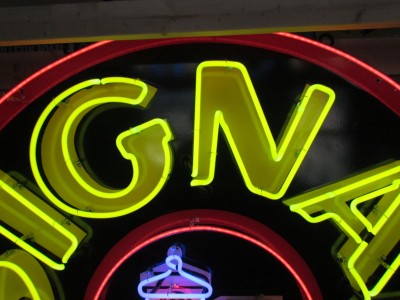 New Signal Gas Porcelain Neon Sign 72" Diameter