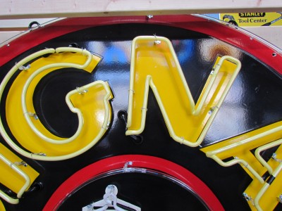 New Signal Gas Porcelain Neon Sign 72" Diameter