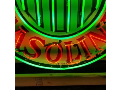 New Sinclair Gasoline Porcelain Neon Sign 42" Diameter