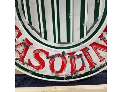 New Sinclair Gasoline Porcelain Neon Sign 42" Diameter