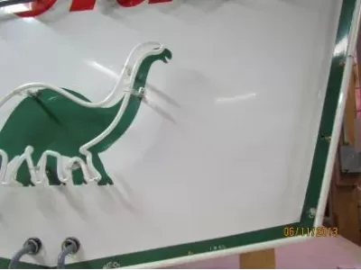New Sinclair Dino Gasoline Porcelain Neon Sign  60"W x 42"H