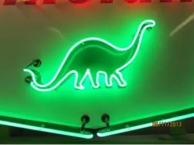 New Sinclair Dino Gasoline Porcelain Neon Sign  60"W x 42"H